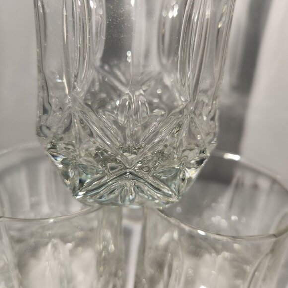 Set of 3 Cristal d'Arques Whiskey Rock Glasses with Intricate Starburst Design - Picture 2 of 6